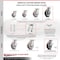 Service Caster 8 Inch Kingpinless Poly on Polyolefin Wheel Caster Set Brake and Swivel Lock SCC SCC-KP30S820-PPUR-SLB-BSL-4 - alternate 2